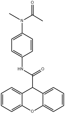 N-[4-[acetyl(methyl)amino]phenyl]-9H-xanthene-9-carboxamide Structural