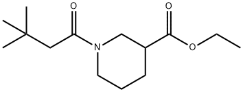 ethyl 1-(3,3-dimethylbutanoyl)-3-piperidinecarboxylate Structural