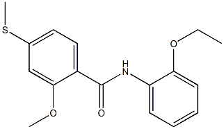N-(2-ethoxyphenyl)-2-methoxy-4-methylsulfanylbenzamide Structural