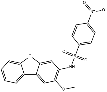 N-(2-methoxydibenzofuran-3-yl)-4-nitrobenzenesulfonamide Structural