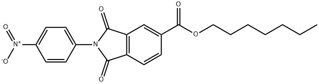 heptyl 2-(4-nitrophenyl)-1,3-dioxo-2,3-dihydro-1H-isoindole-5-carboxylate Structural