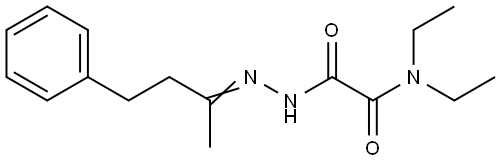 N,N-diethyl-2-oxo-2-[(2E)-2-(4-phenylbutan-2-ylidene)hydrazinyl]acetamide Structural