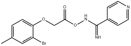 N'-{[2-(2-bromo-4-methylphenoxy)acetyl]oxy}pyridine-4-carboximidamide Structural