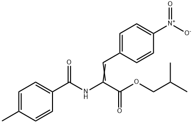 isobutyl 3-{4-nitrophenyl}-2-[(4-methylbenzoyl)amino]acrylate Structural