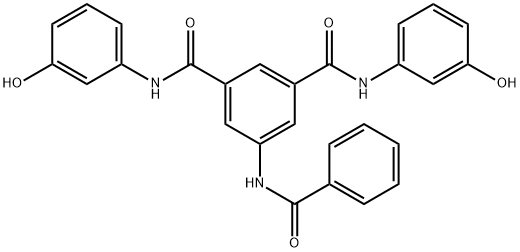 N,N'-bis(3-hydroxyphenyl)-5-[(phenylcarbonyl)amino]benzene-1,3-dicarboxamide Structural