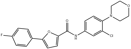 N-[3-chloro-4-(morpholin-4-yl)phenyl]-5-(4-fluorophenyl)furan-2-carboxamide Structural