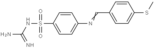 N-[amino(imino)methyl]-4-{[4-(methylsulfanyl)benzylidene]amino}benzenesulfonamide Structural
