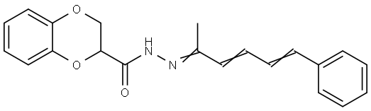 N'-[(2E,3E,5E)-6-phenylhexa-3,5-dien-2-ylidene]-2,3-dihydro-1,4-benzodioxine-2-carbohydrazide Structural