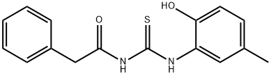 N-[(2-hydroxy-5-methylphenyl)carbamothioyl]-2-phenylacetamide Structural