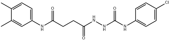 N-(4-chlorophenyl)-2-{4-[(3,4-dimethylphenyl)amino]-4-oxobutanoyl}hydrazinecarboxamide Structural