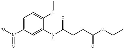 ethyl 4-[(2-methoxy-5-nitrophenyl)amino]-4-oxobutanoate Structural