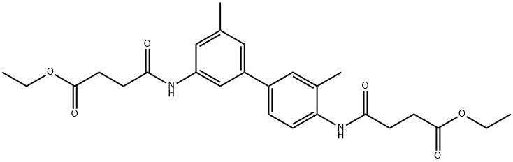 diethyl 4,4'-[(3',5-dimethylbiphenyl-3,4'-diyl)diimino]bis(4-oxobutanoate) Structural