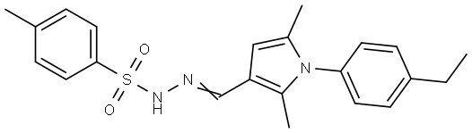 N'-{(E)-[1-(4-ethylphenyl)-2,5-dimethyl-1H-pyrrol-3-yl]methylidene}-4-methylbenzenesulfonohydrazide Structural