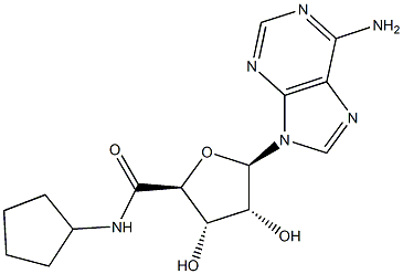 b-D-Ribofuranuronamide,1-(6-amino-9H-purin-9-yl)-N-cyclopentyl-1-deoxy- Structural