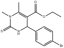 ethyl 4-(4-bromophenyl)-1,6-dimethyl-2-thioxo-1,2,3,4-tetrahydropyrimidine-5-carboxylate Structural