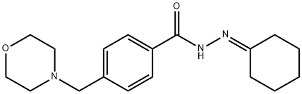 N'-cyclohexylidene-4-(morpholin-4-ylmethyl)benzohydrazide Structural