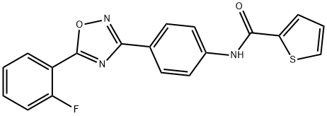 N-{4-[5-(2-fluorophenyl)-1,2,4-oxadiazol-3-yl]phenyl}thiophene-2-carboxamide Structural
