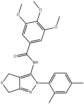 N-(2-(2,4-dimethylphenyl)-2,6-dihydro-4H-thieno[3,4-c]pyrazol-3-yl)-3,4,5-trimethoxybenzamide Structural