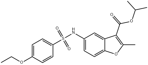 isopropyl 5-((4-ethoxyphenyl)sulfonamido)-2-methylbenzofuran-3-carboxylate Structural