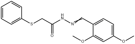Phenylsulfanyl-acetic acid (2,4-dimethoxy-benzylidene)-hydrazide Structural