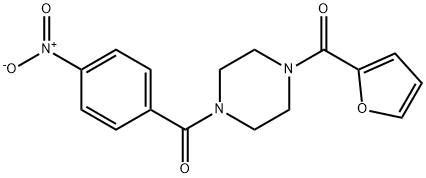 furan-2-yl{4-[(4-nitrophenyl)carbonyl]piperazin-1-yl}methanone Structural