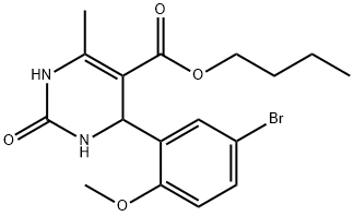 butyl 4-(5-bromo-2-methoxyphenyl)-6-methyl-2-oxo-1,2,3,4-tetrahydropyrimidine-5-carboxylate Structural