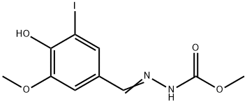 methyl (2E)-2-(4-hydroxy-3-iodo-5-methoxybenzylidene)hydrazinecarboxylate Structural