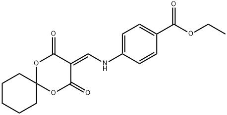 ethyl 4-(((2,4-dioxo-1,5-dioxaspiro[5.5]undecan-3-ylidene)methyl)amino)benzoate Structural