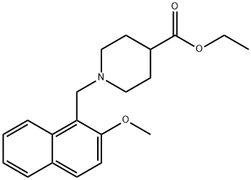 ethyl 1-[(2-methoxynaphthalen-1-yl)methyl]piperidine-4-carboxylate Structural