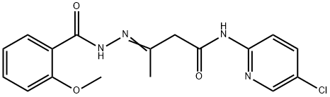 N-[(E)-[4-[(5-chloropyridin-2-yl)amino]-4-oxobutan-2-ylidene]amino]-2-methoxybenzamide Structural