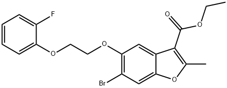 ethyl 6-bromo-5-(2-(2-fluorophenoxy)ethoxy)-2-methylbenzofuran-3-carboxylate Structural