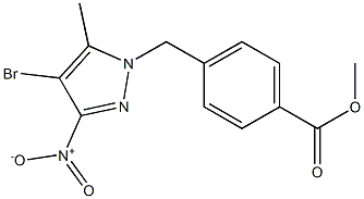 methyl 4-[(4-bromo-5-methyl-3-nitropyrazol-1-yl)methyl]benzoate Structural