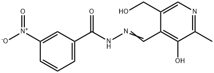 N'-{(E)-[3-hydroxy-5-(hydroxymethyl)-2-methylpyridin-4-yl]methylidene}-3-nitrobenzohydrazide Structural