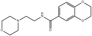 N-[2-(4-morpholinyl)ethyl]-2,3-dihydro-1,4-benzodioxine-6-carboxamide Structural