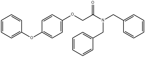 N,N-dibenzyl-2-(4-phenoxyphenoxy)acetamide Structural