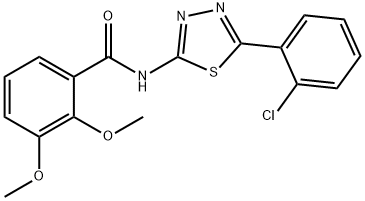 N-(5-(2-chlorophenyl)-1,3,4-thiadiazol-2-yl)-2,3-dimethoxybenzamide Structural
