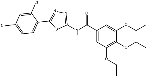 N-(5-(2,4-dichlorophenyl)-1,3,4-thiadiazol-2-yl)-3,4,5-triethoxybenzamide Structural