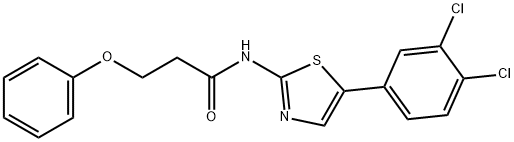 N-(5-(3,4-dichlorophenyl)thiazol-2-yl)-3-phenoxypropanamide Structural
