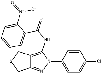 N-(2-(4-chlorophenyl)-2,6-dihydro-4H-thieno[3,4-c]pyrazol-3-yl)-2-nitrobenzamide Structural