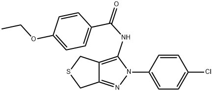 N-(2-(4-chlorophenyl)-2,6-dihydro-4H-thieno[3,4-c]pyrazol-3-yl)-4-ethoxybenzamide Structural