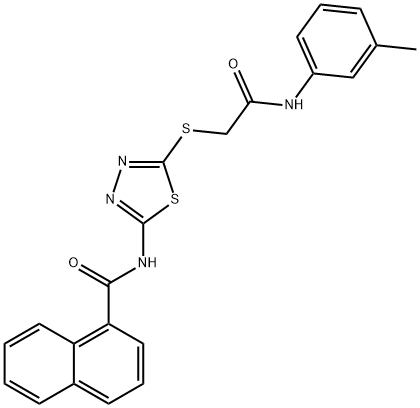 N-(5-((2-oxo-2-(m-tolylamino)ethyl)thio)-1,3,4-thiadiazol-2-yl)-1-naphthamide Structural