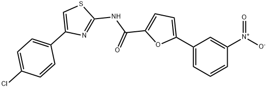 N-[4-(4-chlorophenyl)-1,3-thiazol-2-yl]-5-(3-nitrophenyl)furan-2-carboxamide Structural