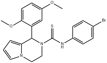N-(4-bromophenyl)-1-(2,5-dimethoxyphenyl)-3,4-dihydropyrrolo[1,2-a]pyrazine-2(1H)-carbothioamide Structural