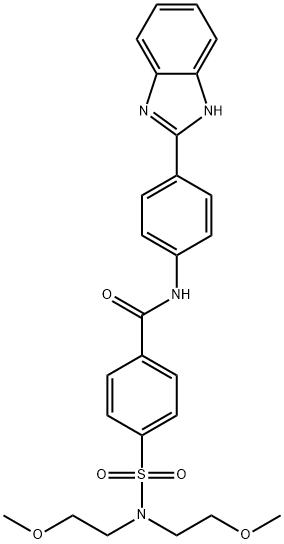 N-(4-(1H-benzo[d]imidazol-2-yl)phenyl)-4-(N,N-bis(2-methoxyethyl)sulfamoyl)benzamide Structural
