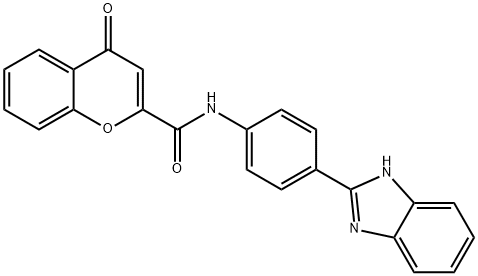 N-(4-(1H-benzo[d]imidazol-2-yl)phenyl)-4-oxo-4H-chromene-2-carboxamide Structural