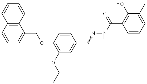 N'-{(E)-[3-ethoxy-4-(naphthalen-1-ylmethoxy)phenyl]methylidene}-2-hydroxy-3-methylbenzohydrazide Structural