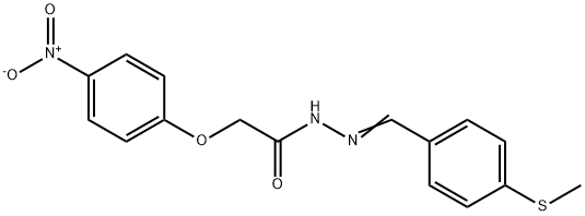 N'-[4-(methylsulfanyl)benzylidene]-2-(4-nitrophenoxy)acetohydrazide Structural