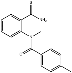 N-(2-carbamothioylphenyl)-N,4-dimethylbenzamide Structural