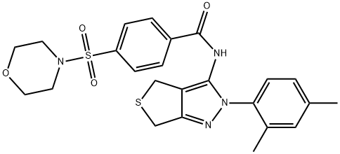 N-(2-(2,4-dimethylphenyl)-2,6-dihydro-4H-thieno[3,4-c]pyrazol-3-yl)-4-(morpholinosulfonyl)benzamide Structural