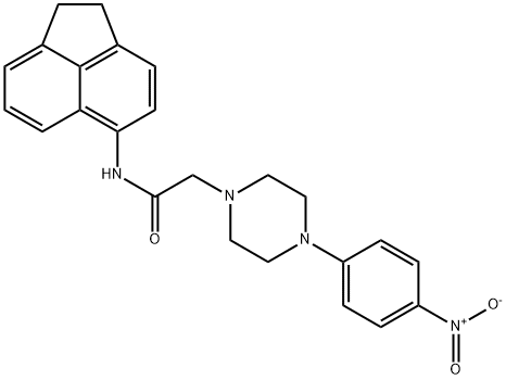 N-(1,2-dihydroacenaphthylen-5-yl)-2-[4-(4-nitrophenyl)piperazin-1-yl]acetamide Structural